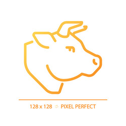 beef pixel perfect gradient linear icon vector image