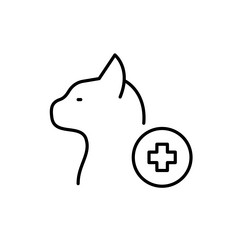 cat veterinarian clinic line icon pixel perfect vector