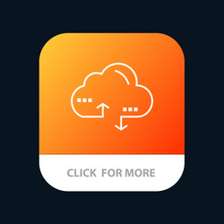 cloud computing link data mobile app icon design vector image