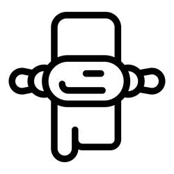 cute robot chatbot smiling giving technical vector image