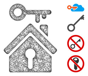home key web mesh vector image