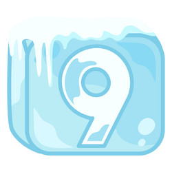 ice cube number 9 vector image