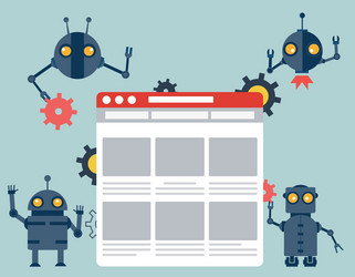 process of creating site vector image