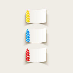 realistic design element ears of wheat vector image