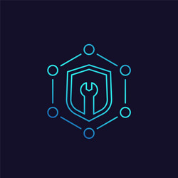 security settings linear icon vector image