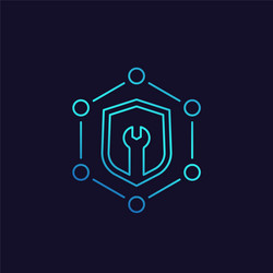 security settings linear icon vector