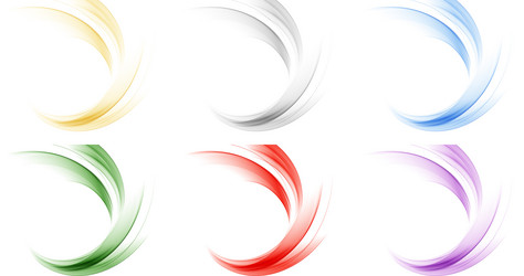 abstract colorful flowing wave lines vector image