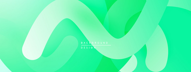 abstract green background smooth curves overlap vector image