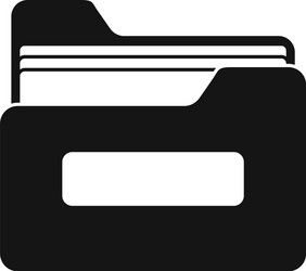 archive file folder icon simple style vector image