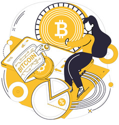 bitcoin wallet secure your digital wealth vector image
