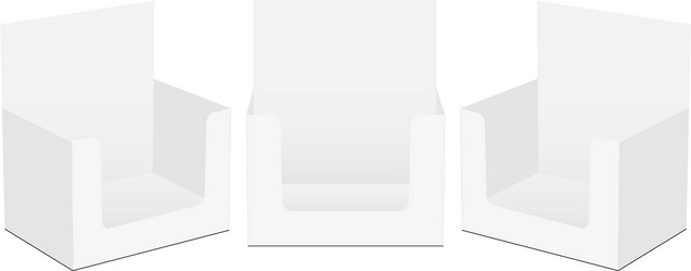 Cardboard Box Mockups - Set of Display Boxes vector image