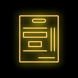 glowing neon line clipboard checklist task list vector image