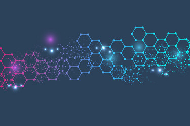 hexagonal abstract background big data vector image