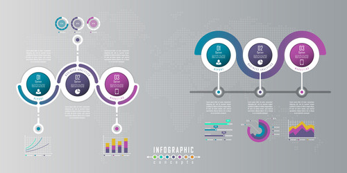 infographic timeline template for chart diagram vector image