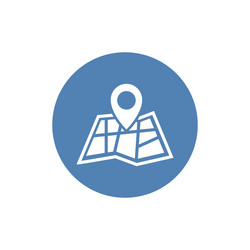 map pointer flat icon symbol for your web vector image