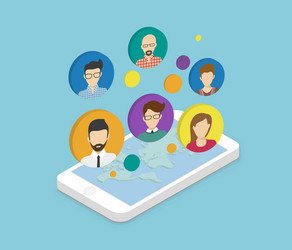 Mobile Communication & Networking vector image