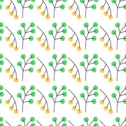 seamless pattern from branches in bright marker vector image