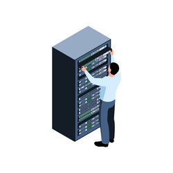 sysadmin isometric vector image