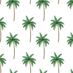 Tropical Palms Seamless Pattern vector image