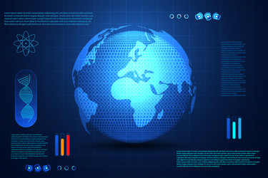 abstract global digital technology ui futuristic vector image