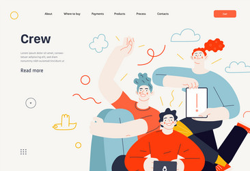 business topics - our team web template vector image