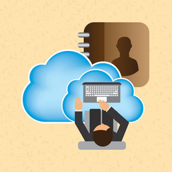 cloud computing design vector image