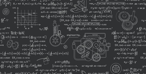 engine engineering formulas vector image