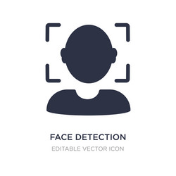 face detection icon on white background simple vector image