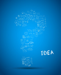 Idea concept layout for brainstorming vector