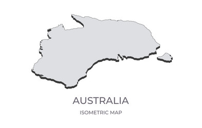 map of the australia in simple isometric form vector image