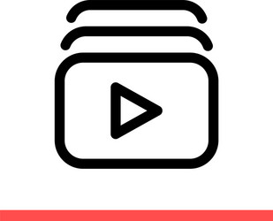 playlist icon for web or mobile app vector image