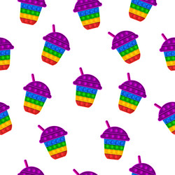 seamless pattern on a white background pop vector image