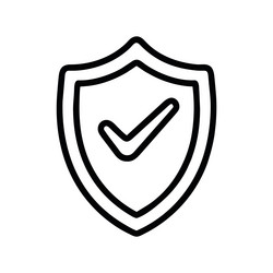 shield with check mark icon vector image