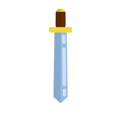 ancient sword sharp blade with brown handle vector image