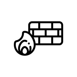 firewall icon thin linear style design isolated vector image