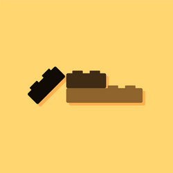flat icon design lego constructor in sticker style vector image