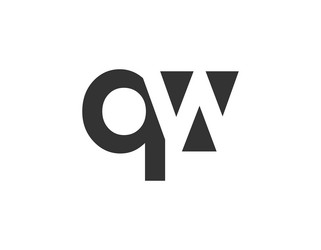 qw creative geometric initial based modern vector image
