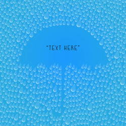 rain drops with umbrella space for your text vector image