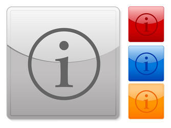 square web buttons info vector image