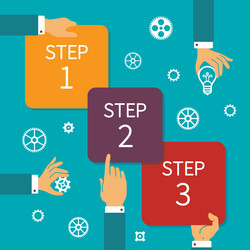 Step by Step Timeline Scheme vector image