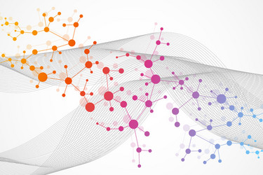 structure molecule and communication dna atom vector image
