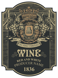 Vintage Wine Label - Noble Shield Vector Image