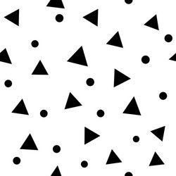 circle and triangle seamless pattern vector image