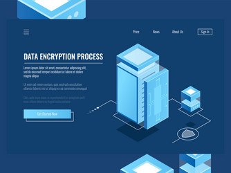 data encryption process protection digital vector image