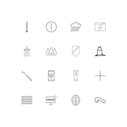 Healthcare and medical simple linear icons set vector