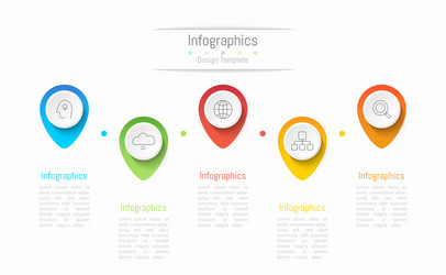 infographic 5 options design elements vector image