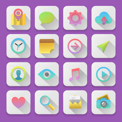 Set arrows icons flat ui design trend Royalty Free Vector