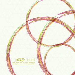 Abstract background with colored round hoops vector