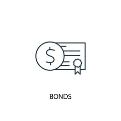 Bonds concept line icon simple element vector