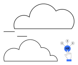 cloud storage with hr integration for remote team vector image